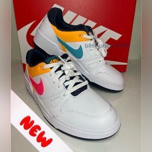 Nike - Size 7.5 or 8 - Men Full Force Low Top Leather Sneakers - HF4846 100 -New